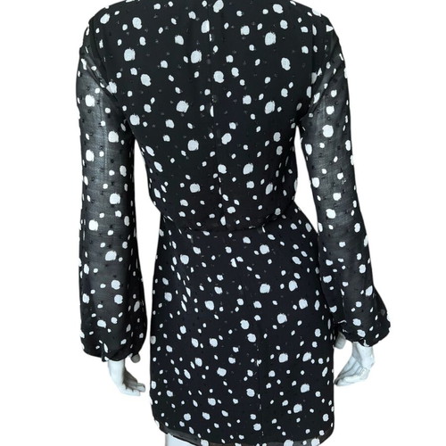 Ted Baker black polkadot dress like new, size XS