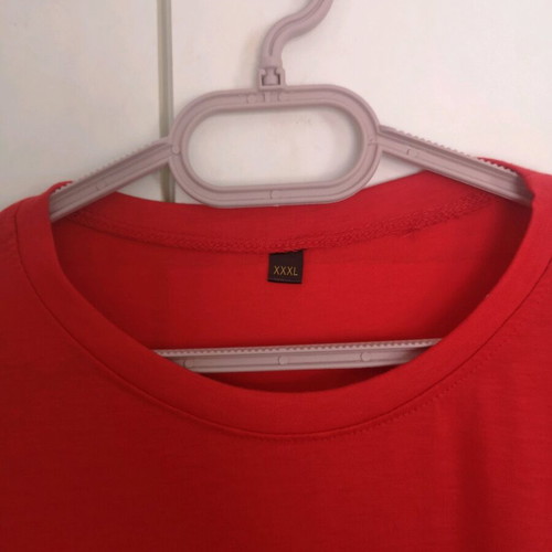 Red sleeveless cotton T-shirt 3XL like new