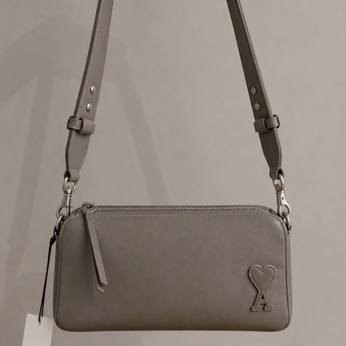 AMI Paris Alexandre Mattiussi shoulder bag, Gris Taupe