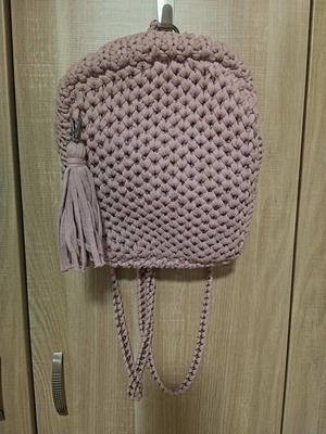 Handmade backpack bag pink new