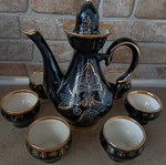 Serving set for drinks used, hand made