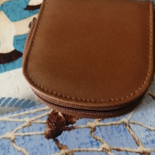 Leather coin wallet new brown