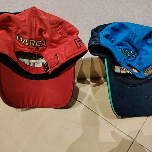Barcelona caps like new, official football hats
