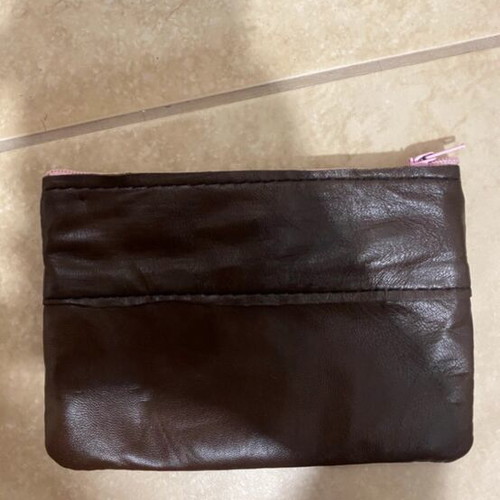 Leather wallet new, chocolate color, unisex, 15 centimeters
