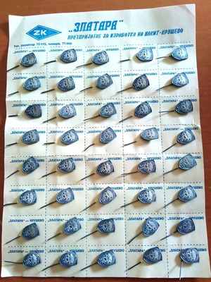 Lapel pins new, card of 40 pieces