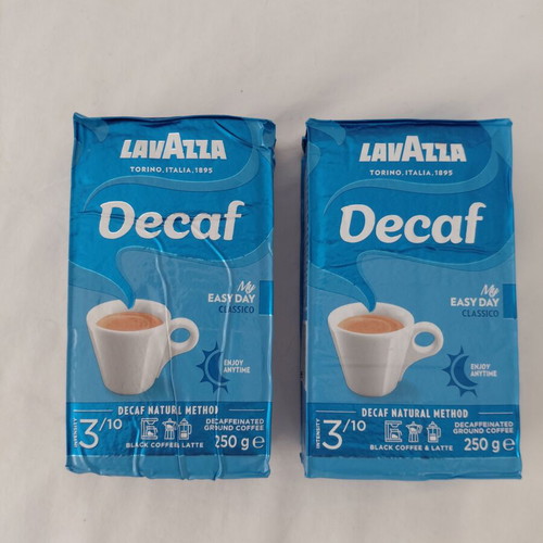 Lavazza Decaf Ground Coffee Pack of 2, 250g Each