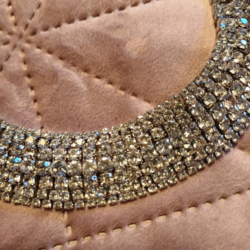 Strass choker necklace like new, silver