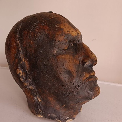 Antique Plaster Death Mask of Emperor Napoleon Bonaparte 19th Century like new