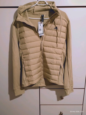 Adidas Varilite Hybrid Down Jacket new, duck down filling, beige brown