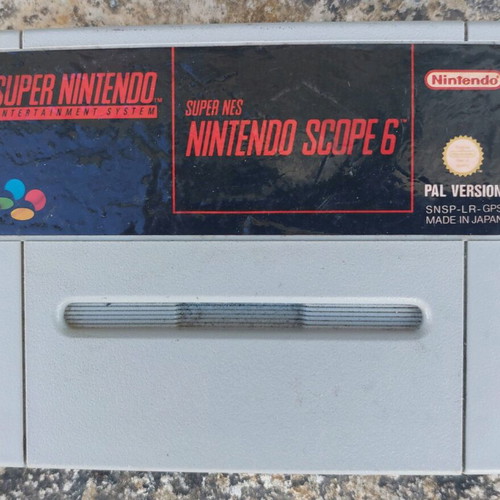 Nintendo Super Nintendo Scope 6 gun with cartridge used