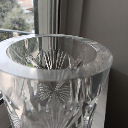 Bohemia crystal vase from Czech Republic handmade new with fine cut