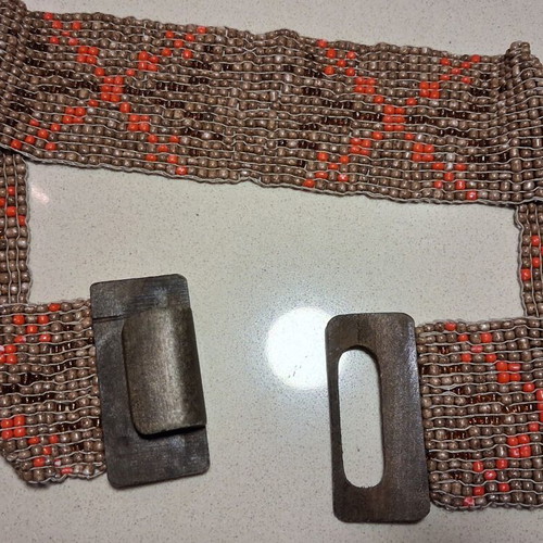 Handmade elastic beaded belt, boho style