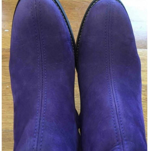 Arche Limited Edition purple suede boots size 36 new with mirror heel