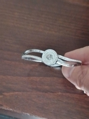 Foldable bracelet white and gray, new