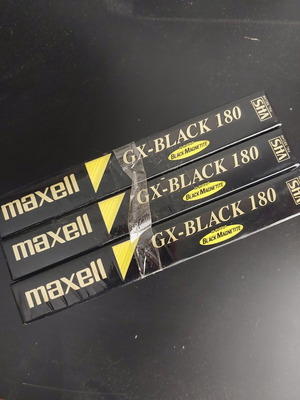 Maxell GX-Black 180 κασέτες καινούργιες σφραγισμένες πακέτο 180