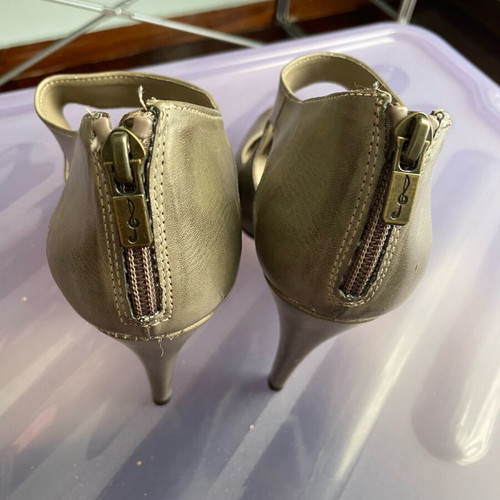 Stradivarius high heels like new with back zipper, gray, size 38