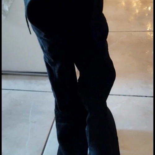Sante over-the-knee boots black, like new, suede