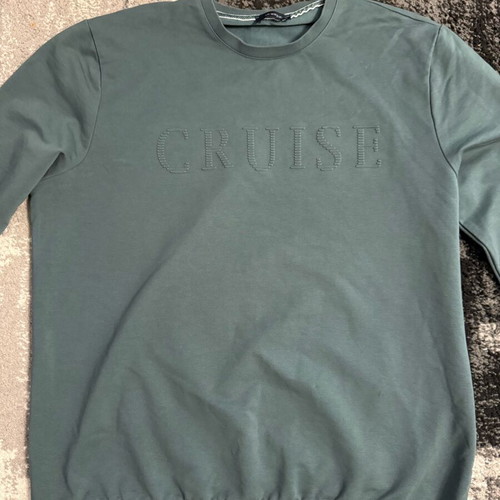 Men's long-sleeve shirt like new, green XXL