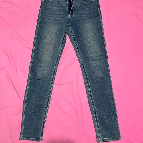 H&M skinny jean like new, high waist, elastic, blue, extra small