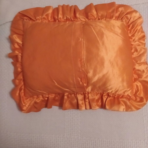 Pillow with handmade cross-stitch design like new