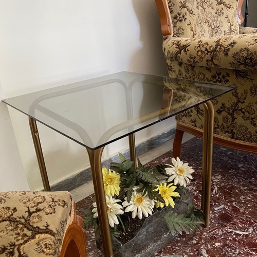 Glass coffee table
