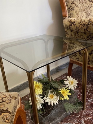 Glass coffee table