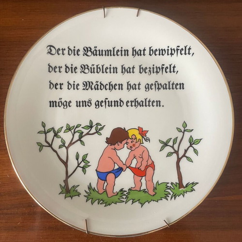 Vintage Seltmann Weiden Wall Plate used, Bavarian porcelain