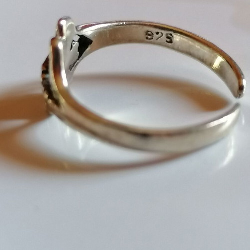 Silver 925 toe ring with butterfly new