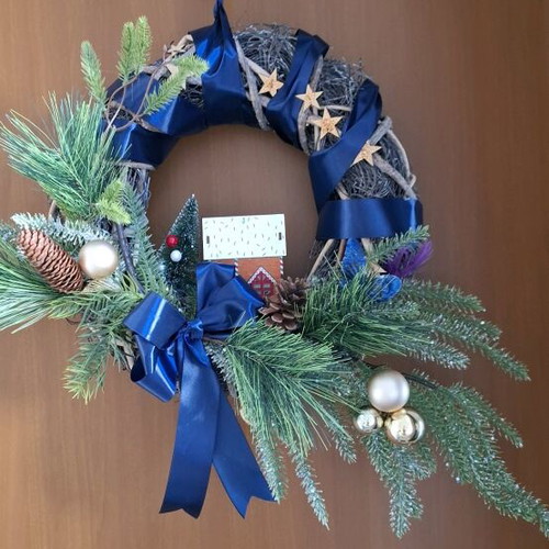 Handmade Christmas wreath new 50x75 cm