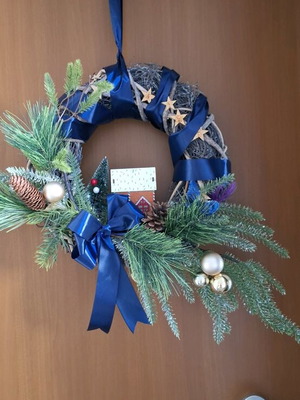 Handmade Christmas wreath new 50x75 cm