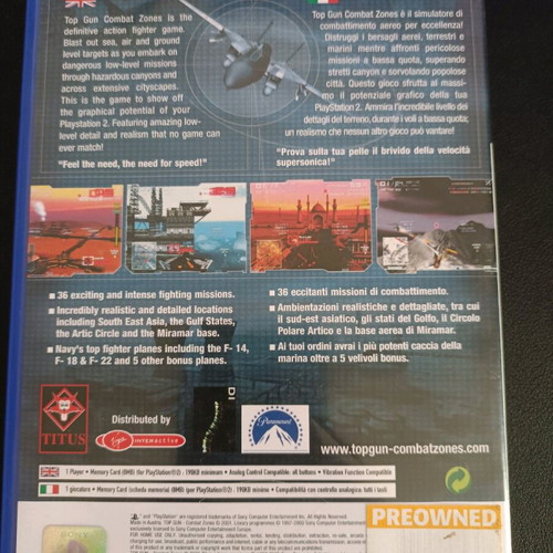 Top Gun Combat Zones PS2 like new
