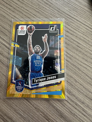 Panini Euroleague Donruss 2023 Tyrique Jones Gold Laser Holo 2/10 new