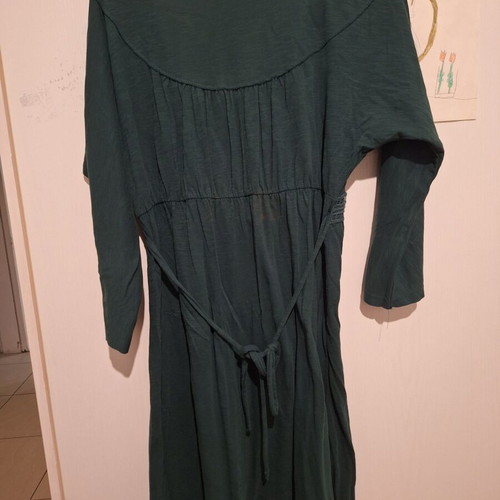 Zara dress used green M-L with large front opening