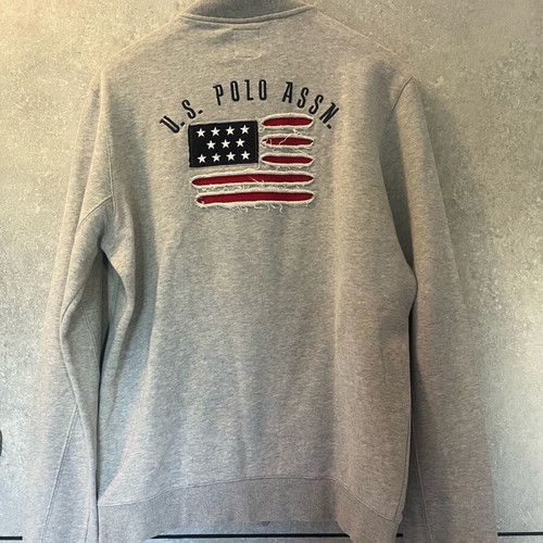 Men's Grey Sweatshirt Jacket U.S. Polo Assn. no L Like New