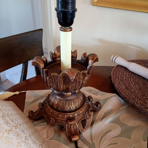 Porcelain table lamp like new, height 0.44m