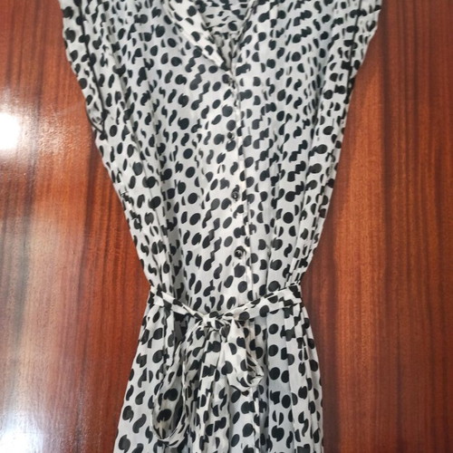 Ale spring dress like new, midi, semi-transparent, black and white