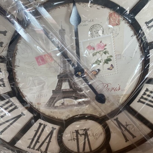 Wall clock new, 58 cm diameter, analog