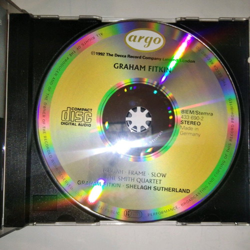 Graham Fitkin Slow Huoah Frame CD used, classical