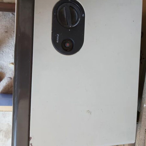 Gas heater used, works with gas bottle