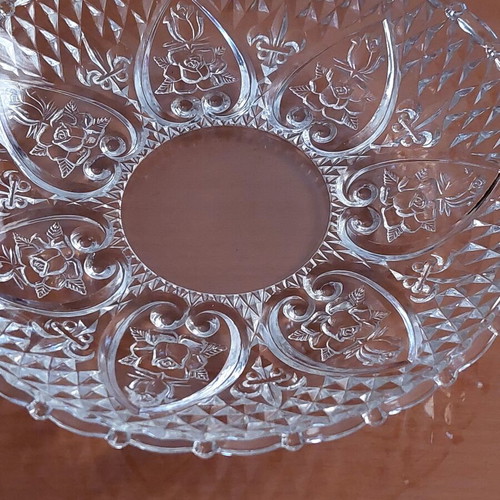 Vintage KIG Malaysia Roses & Hearts Fruit Bowl mint condition