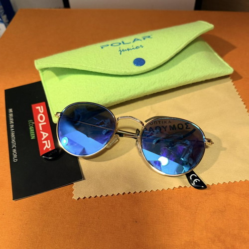 Polar junior sunglasses, blue mirror lenses