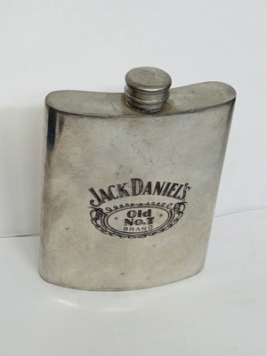 Jack Daniel's Vintage Pewter Hip Flask used