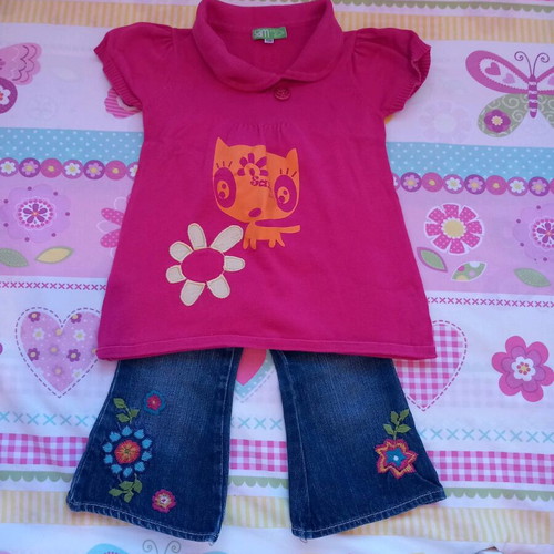 Gap & Mr.Sam knitted dress and jeans set 18m in excellent condition
