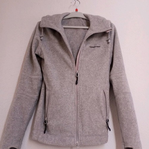 H&M fleece jacket gray with hood, like new, size S
