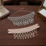 Strass necklace new, gold and silver colors