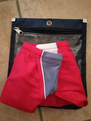 Men's swim briefs Yiannis Ziros new, red and gray, size M