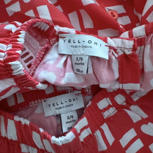 YELL OH! baby clothing set top and pants coral size 3-6 months new