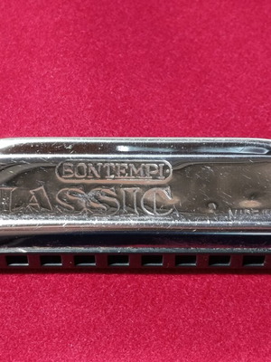 Bontempi Classic harmonica used with metal cover, 10 holes