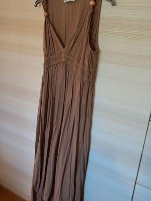 knee length dresses for ladies Elegant chocolate brown maxi dress Zara  Yourse Vintage