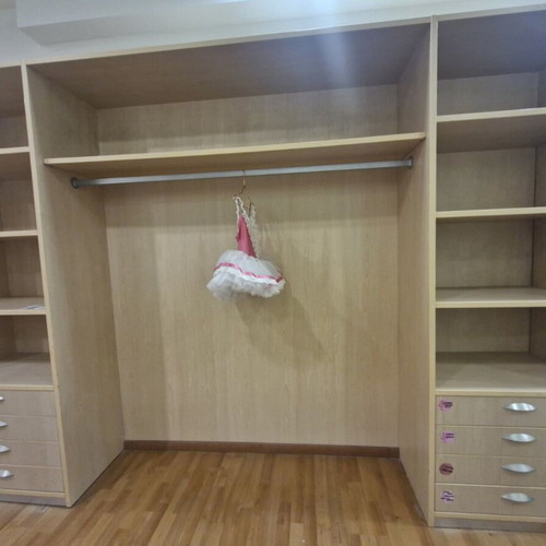 Large wooden wardrobe and storage unit